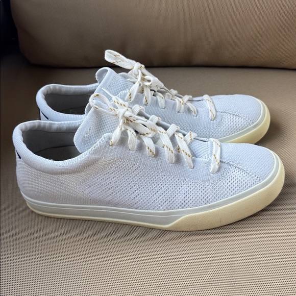 Rothy’s The Lace Up Sneaker Women’s Size 7,5 White Knit Shoes Navy Blue - Picture 16 of 16